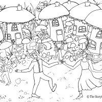 Pixie Party Colouring Picture